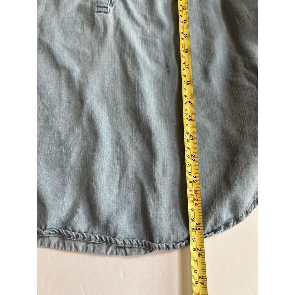 Hester & Orchard Blue Blouse Sz Small/Med Boho Peasant Romantic  4 Button Tencel - Picture 8 of 10